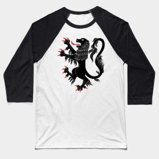 Lion Rampant Sable Baseball T-Shirt